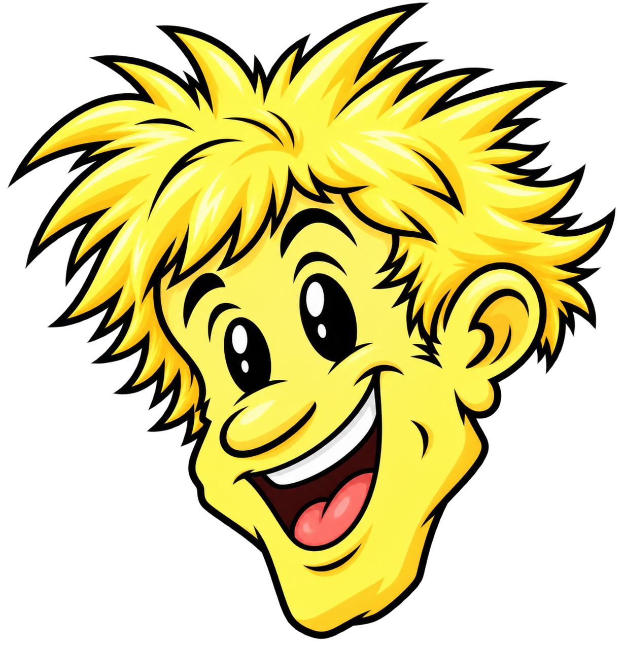 Very happy computer face